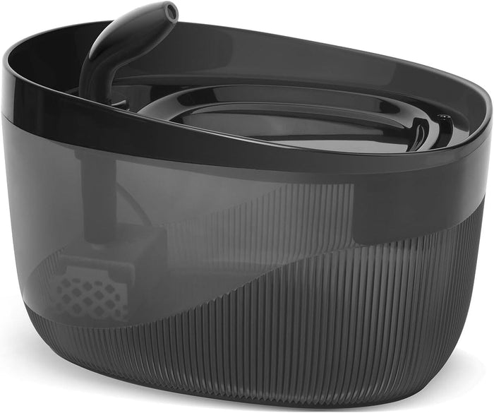 74oz/2.2L Cat Water Fountain, Automatic Indoor Pet Fountain Cat Water Dispenser with Ultra Quiet Pump Dog Bowls & Feeders Pet Clever Black