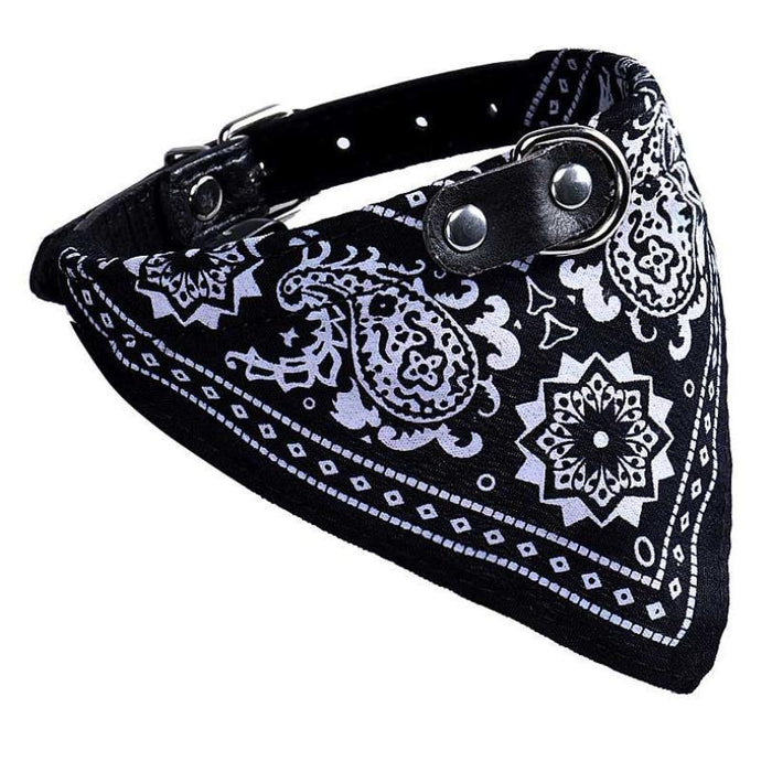 Adjustable Pet Collar Bandana - 5 Colors Cat Care & Grooming Pet Clever Black S