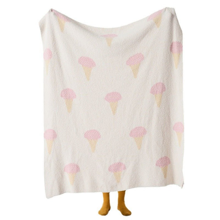 All 4 Kids Pastel Ice Cream Throw Blanket