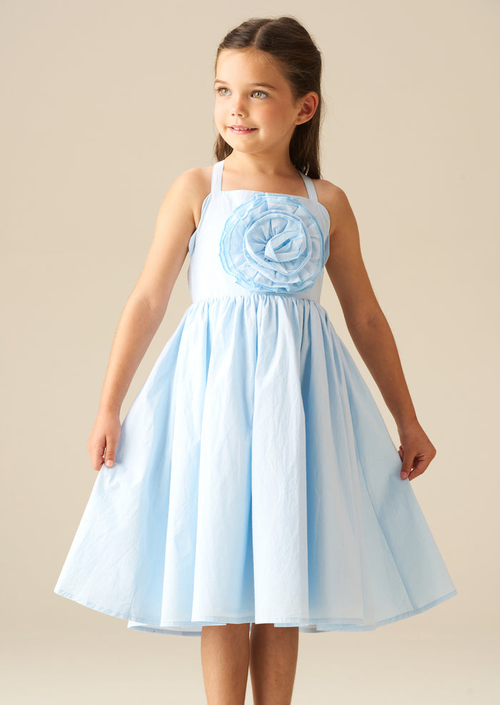 Allegra Corsage Scallop Swing Dress