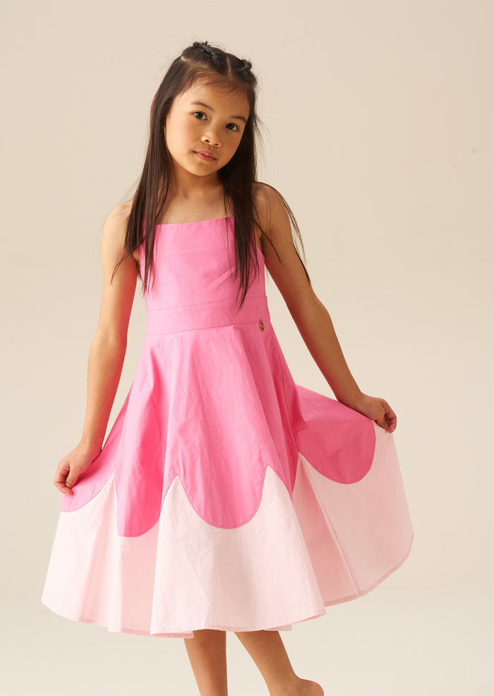 Allegra Pink Scallop Swing Dress
