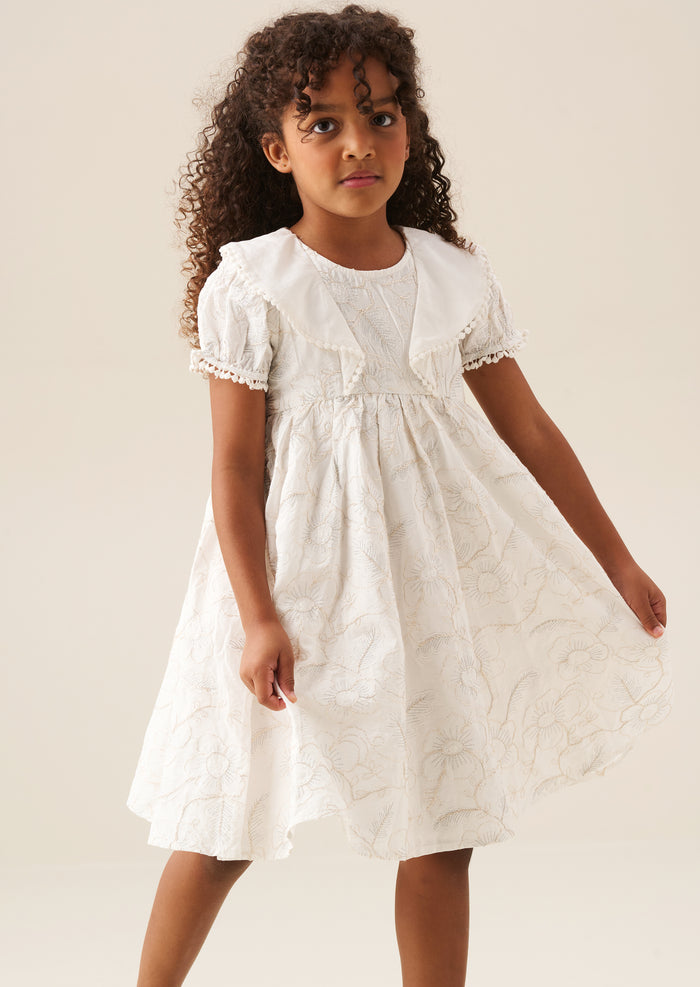 Aurora Floral Embroidered Dress