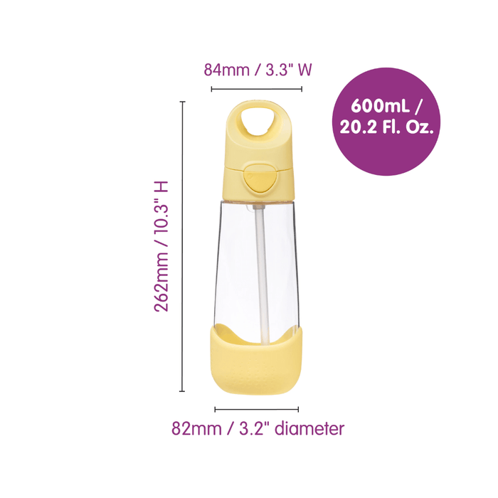 B.Box 600mL Tritan Drink Bottle - Lemon Twist