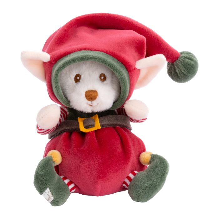 Bukowski Ziggy, Santa’s Little Helper bear, Bukowski Christmas bear, Swedish plush toy, red holiday teddy, collectible Christmas bear, boutique holiday gift, Scandinavian teddy bear, Bukowski holiday collection