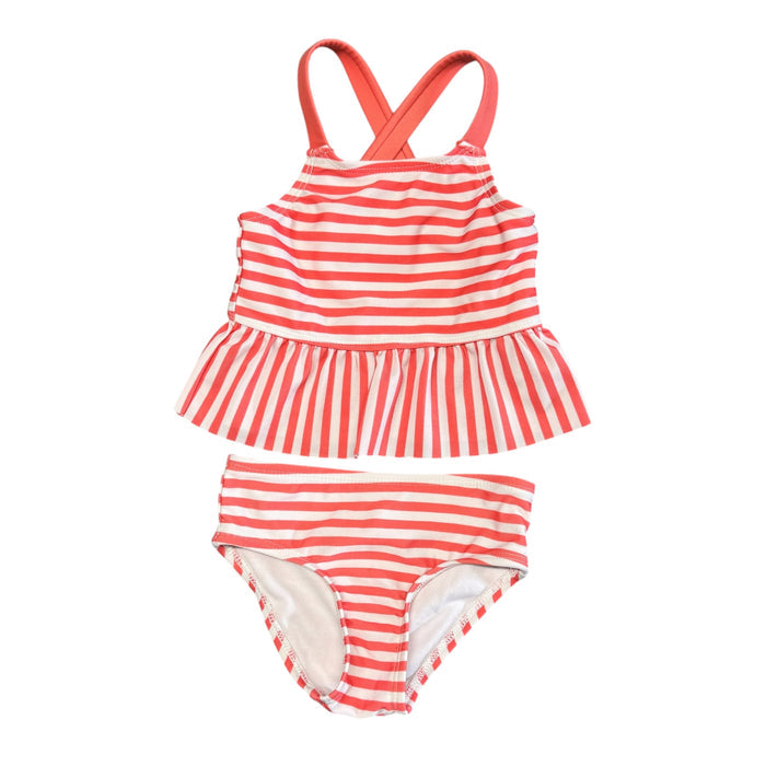 Cat & Jack | Red Striped 2 Piece Swimsuit | 12m