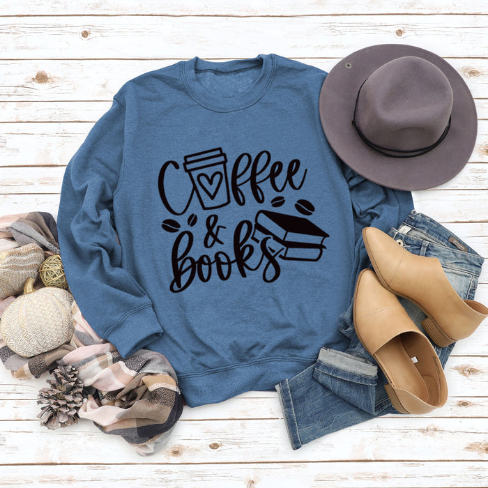 Blue sweater (black font) / S