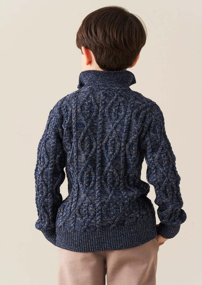 Colin Zip Neck Tweed Knit Jumper