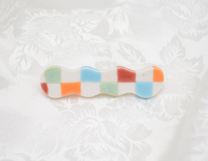 Colorful Checkerboard Barrette
