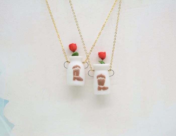 Cowboy Boot Pot Necklace - Juice Ceramics