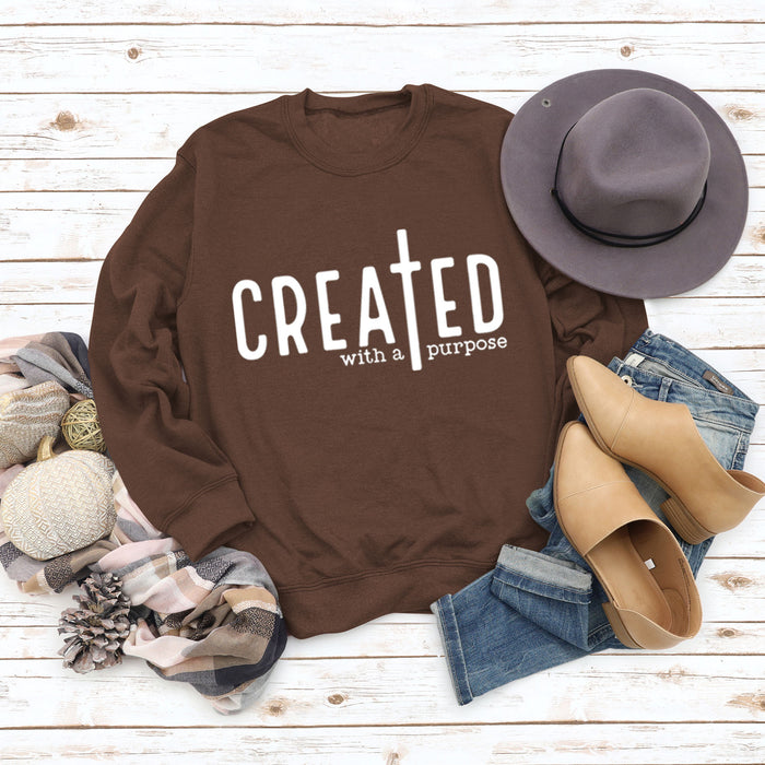 Brown sweater (white font) / S