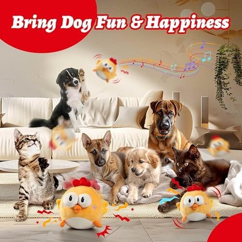 Dog Toys to Keep Them Busy Jumping Music Mode(Chick) Toys Pet Clever