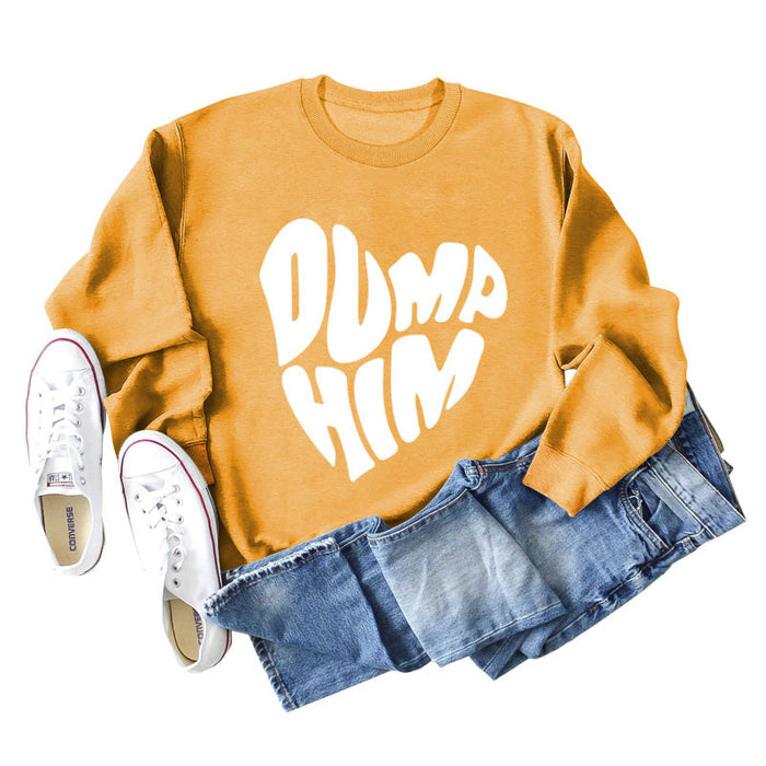 Yellow sweater (white font) / S