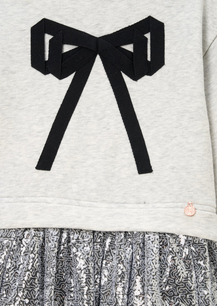 Ella Sequin Skirt Sweat Dress