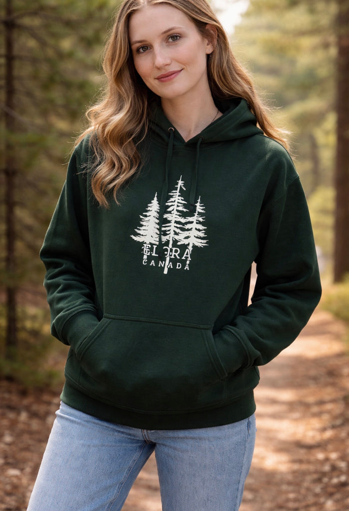 ELORA SOLID COLOUR HOODIE-3 TREES