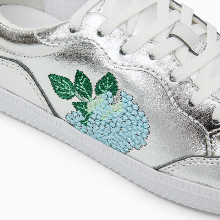 Embroidered Hydrangea Sneaker