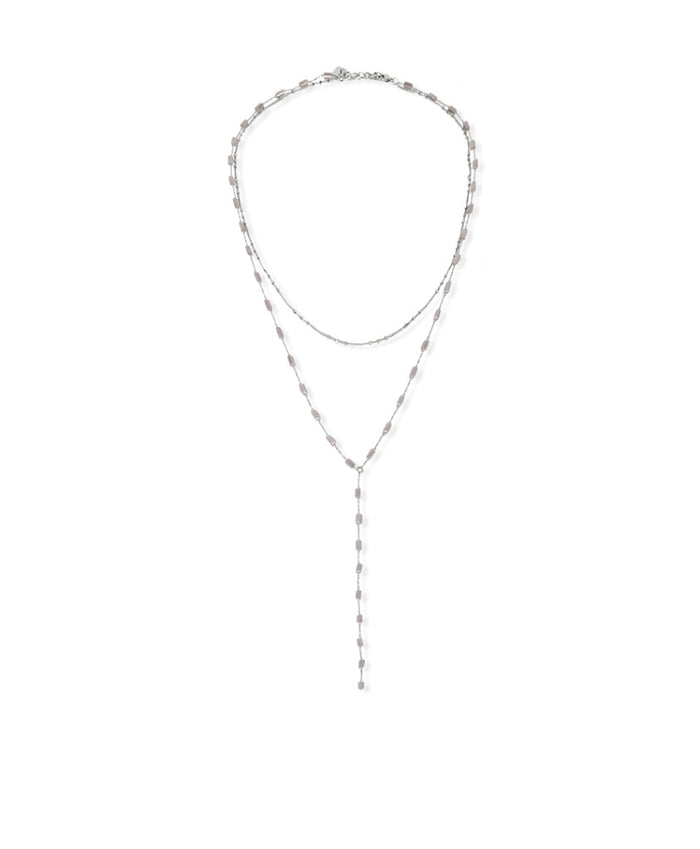FAB RILEY OPAL DOUBLE LAYERED NECKLACE