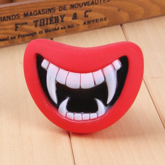 Funny Devil's Lip Squeaky Dog Toy Toys Pet Clever
