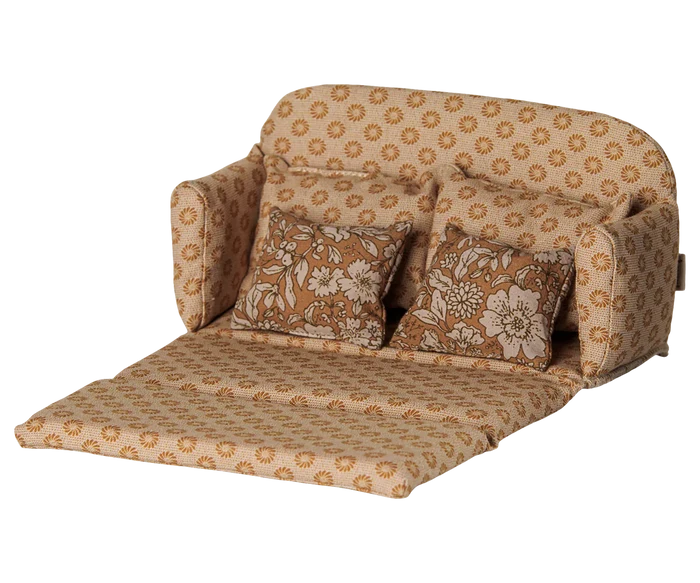 Furniture for Mouse - Large Sofa Bed - Ocher - Opened
