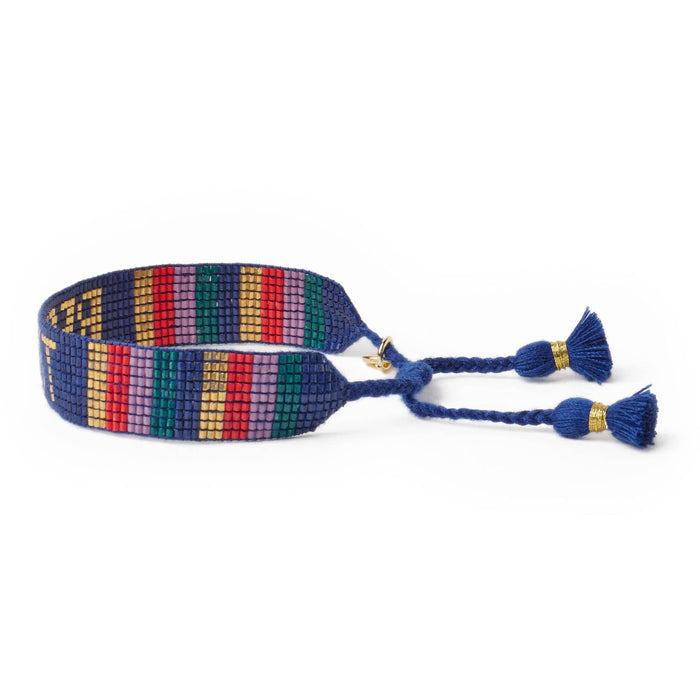 Gabby "Resist" Adjustable Beaded Bracelet Blue Bracelet