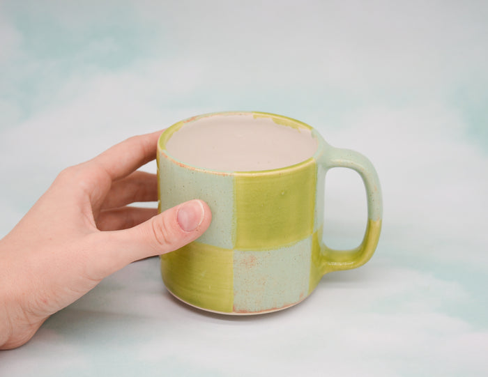 Green Checkerboard Mug