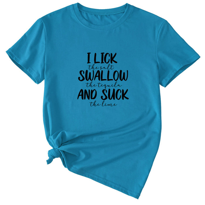 Lake blue (black font) / S