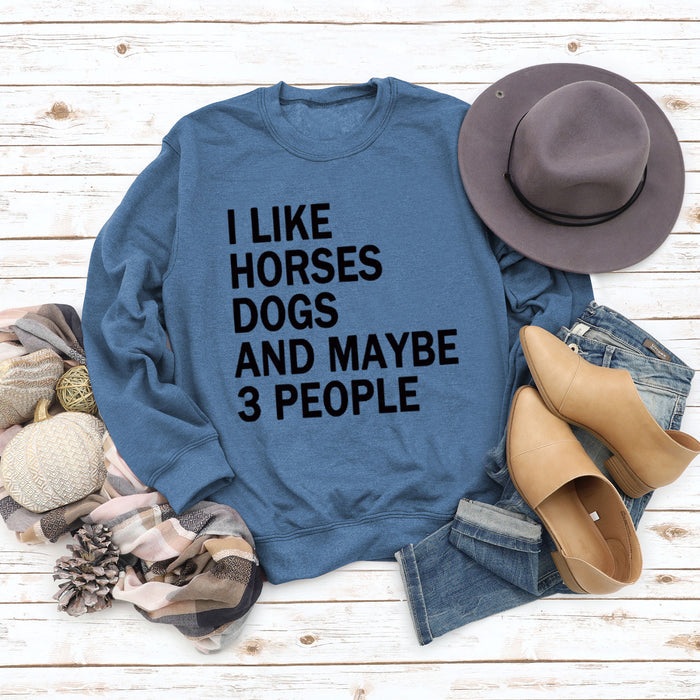 Blue sweater (black font) / S