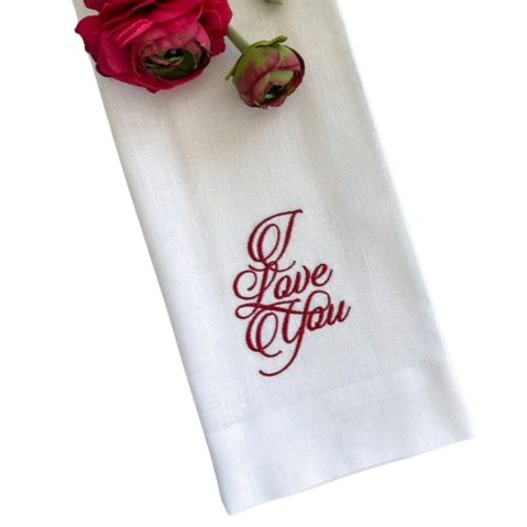 I Love You Linen Towel