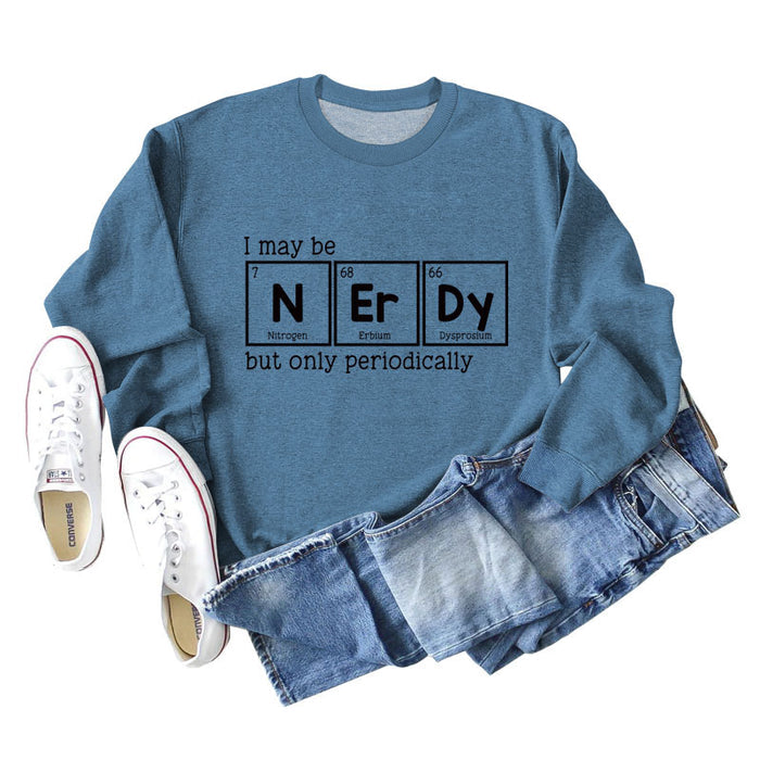 Blue sweater (black font) / S