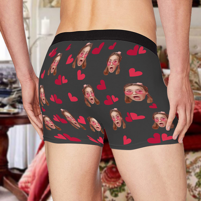 I'm Nuts About You - Personalized Photo Men's Boxer Briefs - Valentine's Day Gift For Boyfriend, Husband