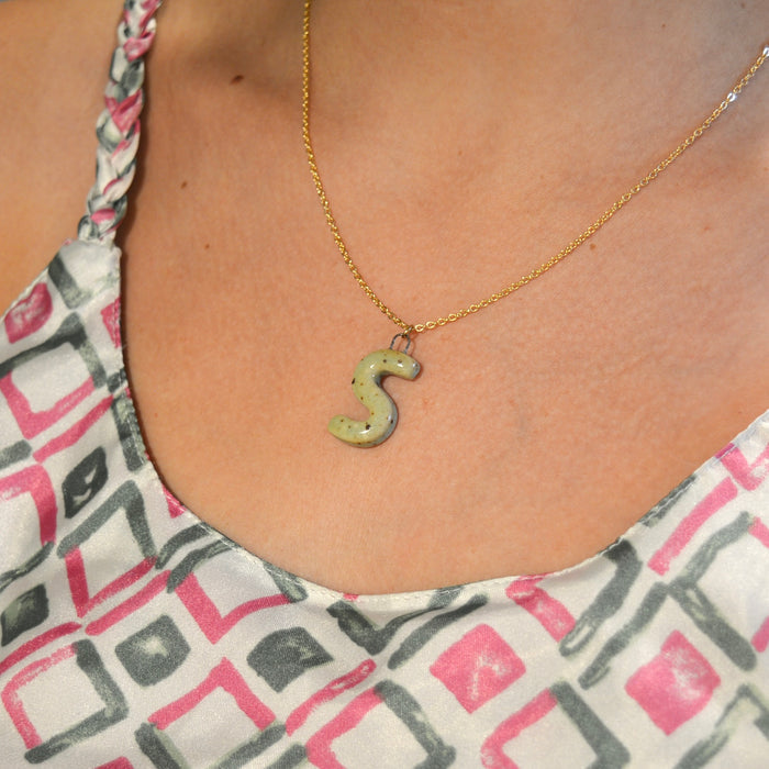 Initial Necklace - Honeydew
