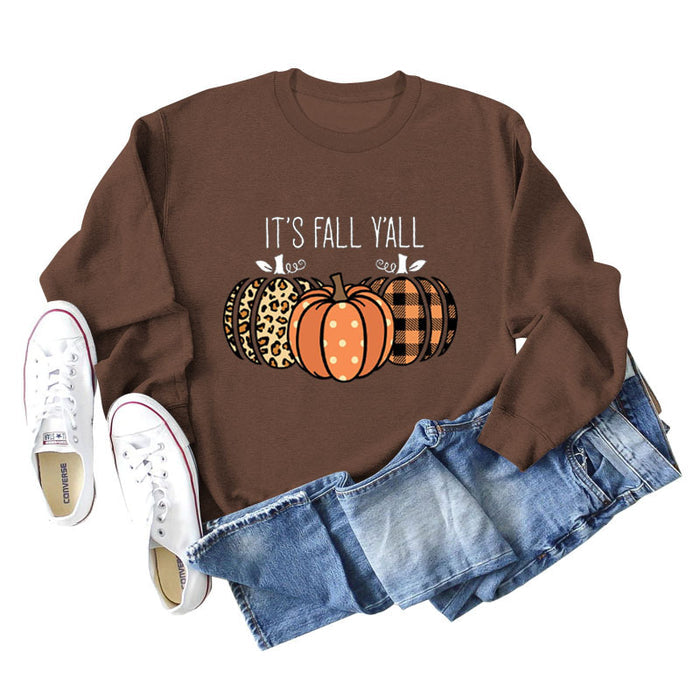 Coffee colored sweater (white font) / S