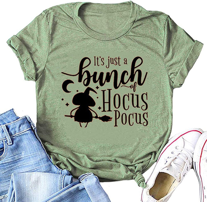 It's Just A Bunch of Hocus Pocus Women T-Shirt Halloween Shirt