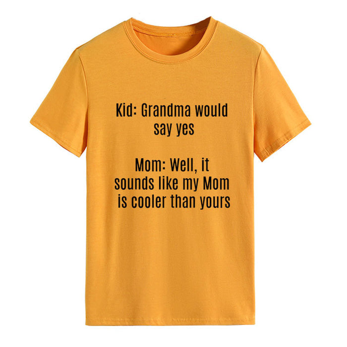 Kid Grand Would Round Neck Plus Size Womens Fashion Short Sleeve T-Shirt