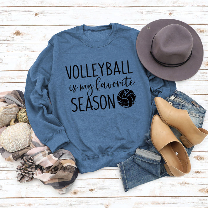 Blue sweater (black font) / S