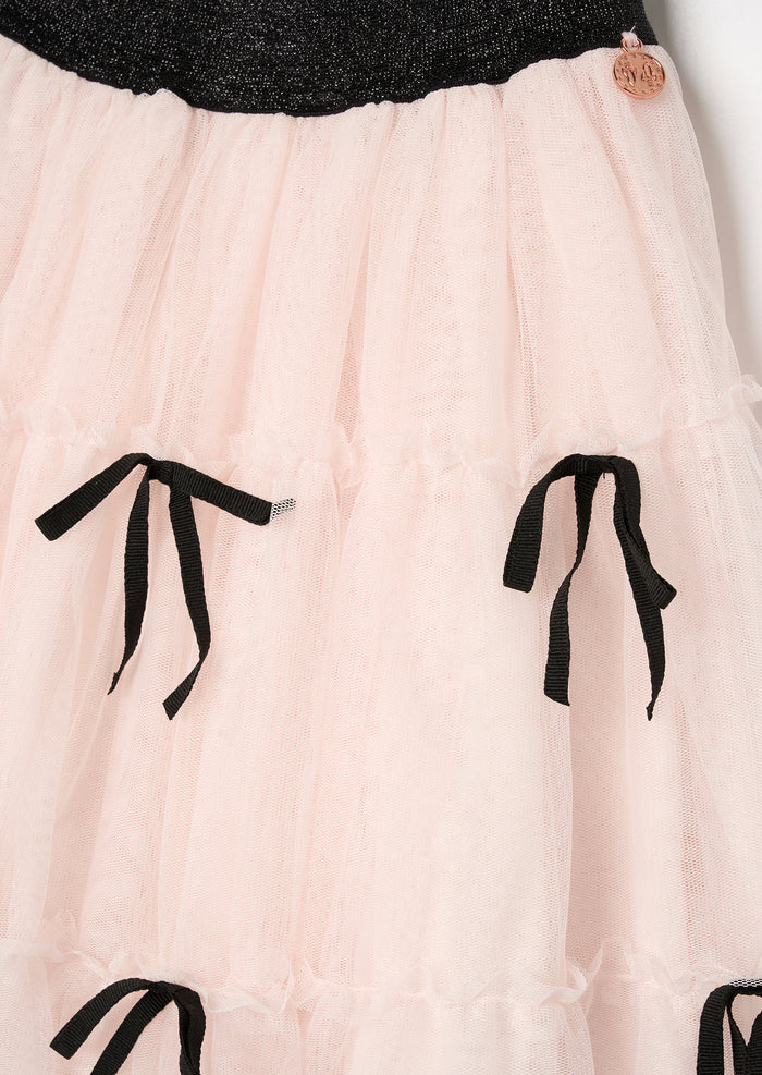 Lyla Bow Mesh Skirt