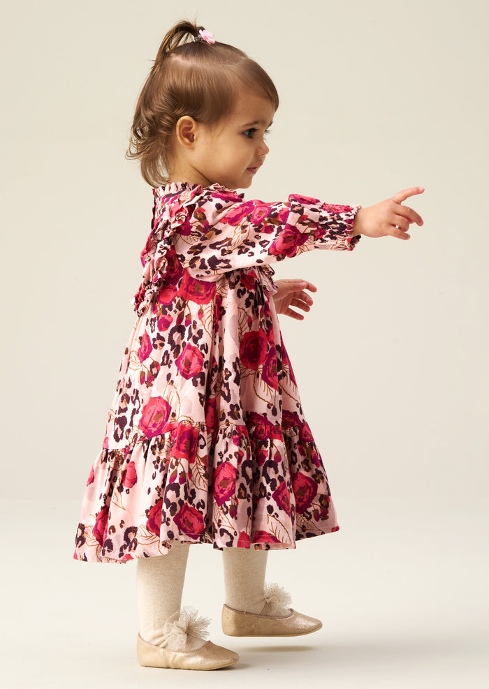Lyra Animal Rose Print Dress