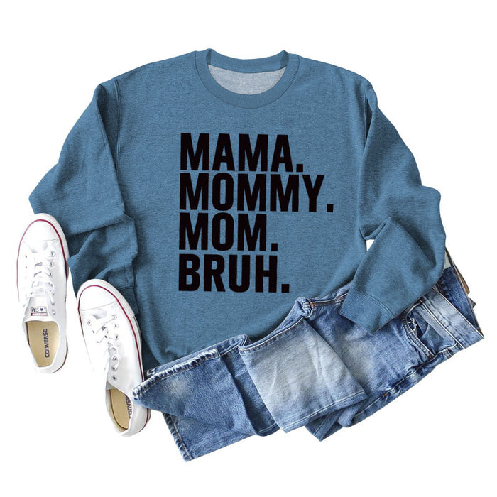 Blue sweater (black font) / L