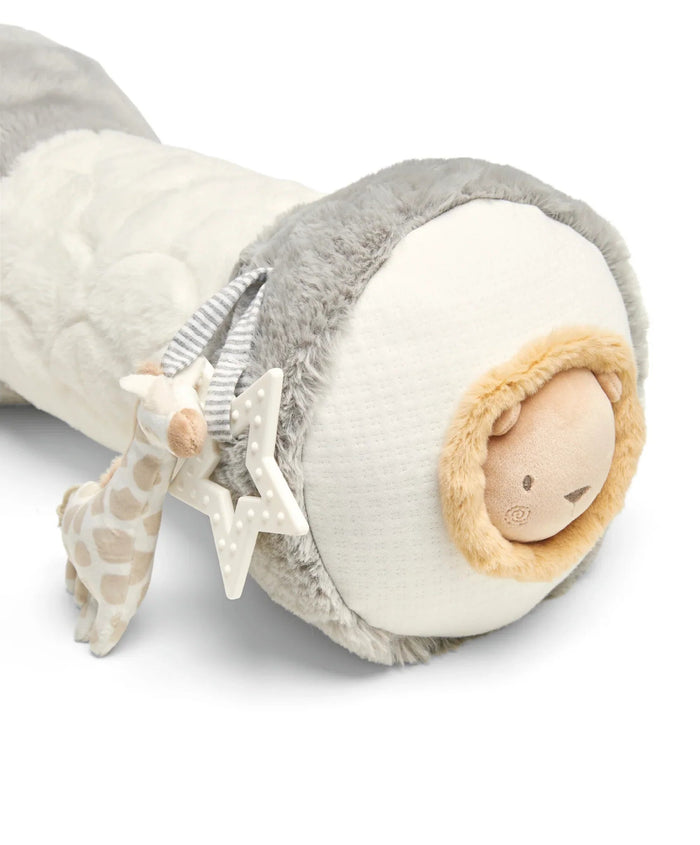 Cylindrical tummy time roll with toys for baby Toshi from Bare Mum Postpartum