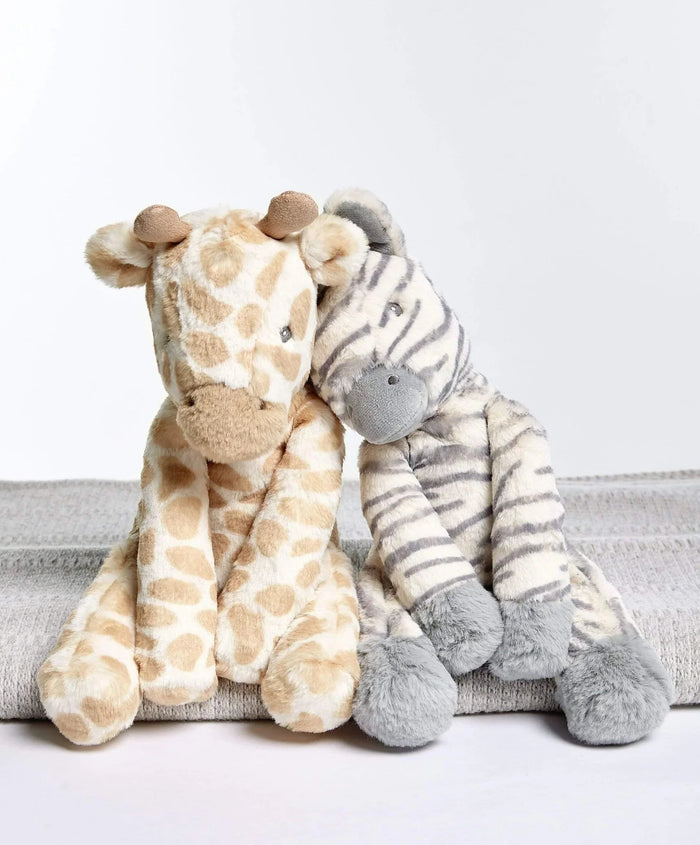 Stuffed giraffe and zebra toys from Mamas & Papas Welcome to the World Zebra soft toy, perfect for baby strollers or toshi baby rompers