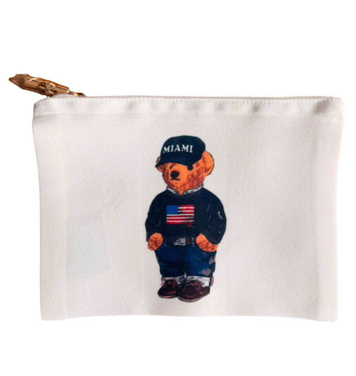 Miami Bear Cosmetic Bag