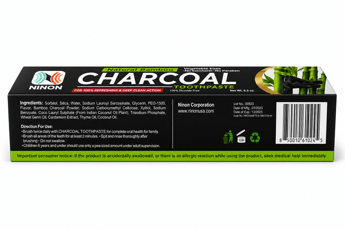Organic Charcoal Toothpaste – Natural Teeth Whitening & Fresh Breath - Yado African & Caribbean Market