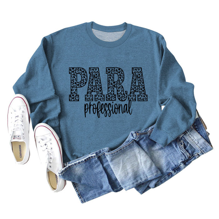 Blue sweater (black font) / S