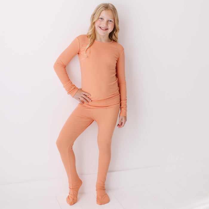 Peach Terra All Wrapped Up Kid's Two Piece Jammie Set