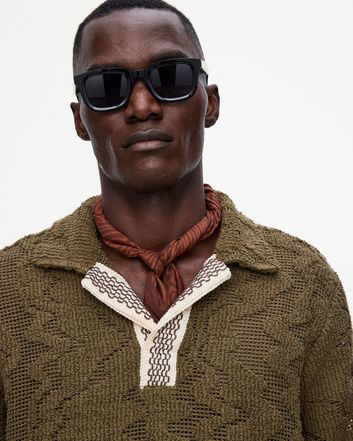 Pine Verve Palmer Crochet Shirt