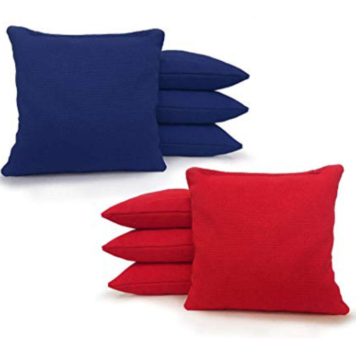 Plastic Resin All-Weather cornhole bags set of 8 (Red and Blue)