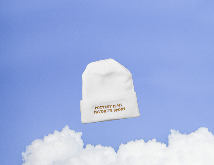 Pottery Is My Favorite Sport Beanie - White