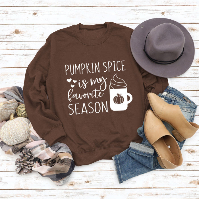 Brown sweater (white font) / S