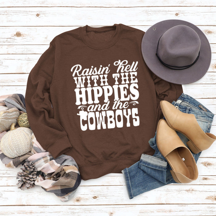 Brown sweater (white font) / S