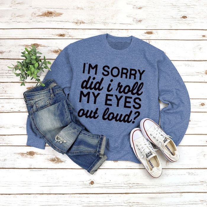 Blue sweater (black font) / S
