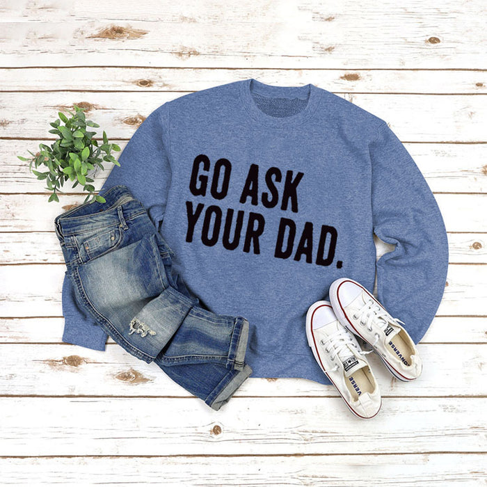 Blue sweater (black font) / S